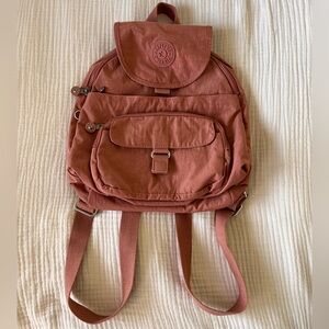 Kipling Backpack Dusty Rose Pink Mini City Pack Utility Shoulder Bag Purse